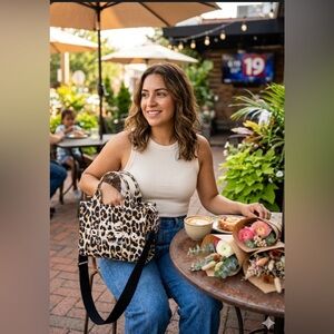 Marc Jacobs Mini The Traveler Tote Bag - Leopard Print